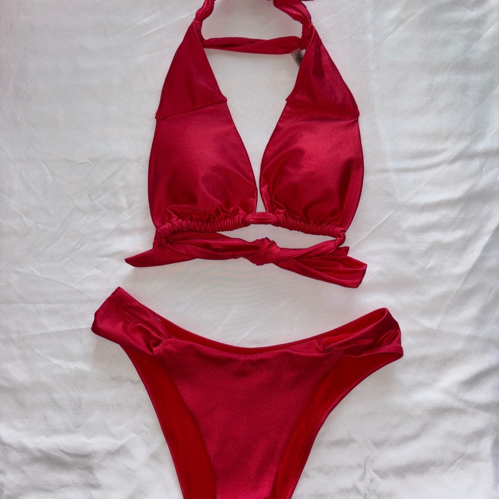 Victoria's Secret Vibrant Salmon Red Bikini